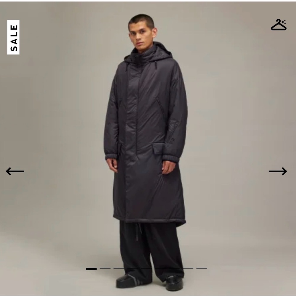 Y-3 ADIDAS PADDED HOODED PARKA Men’s LRG black